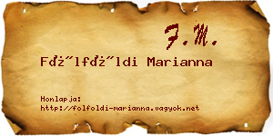 Fölföldi Marianna névjegykártya