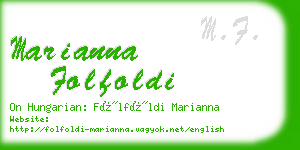 marianna folfoldi business card